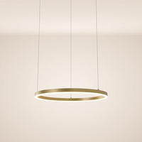 LED-HÄNGELEUCHTE Ring Direkt/Indirekt 5m Gold Ø 60cm - Goldfarben, Metall (60/60/3.3cm) - s.luce