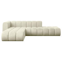 ECKSOFA modulares Sofa Zuvon-L1 - 296x177x70 cm Beige - Beige, Holzwerkstoff/Textil (296/177cm) - ALTDECOR