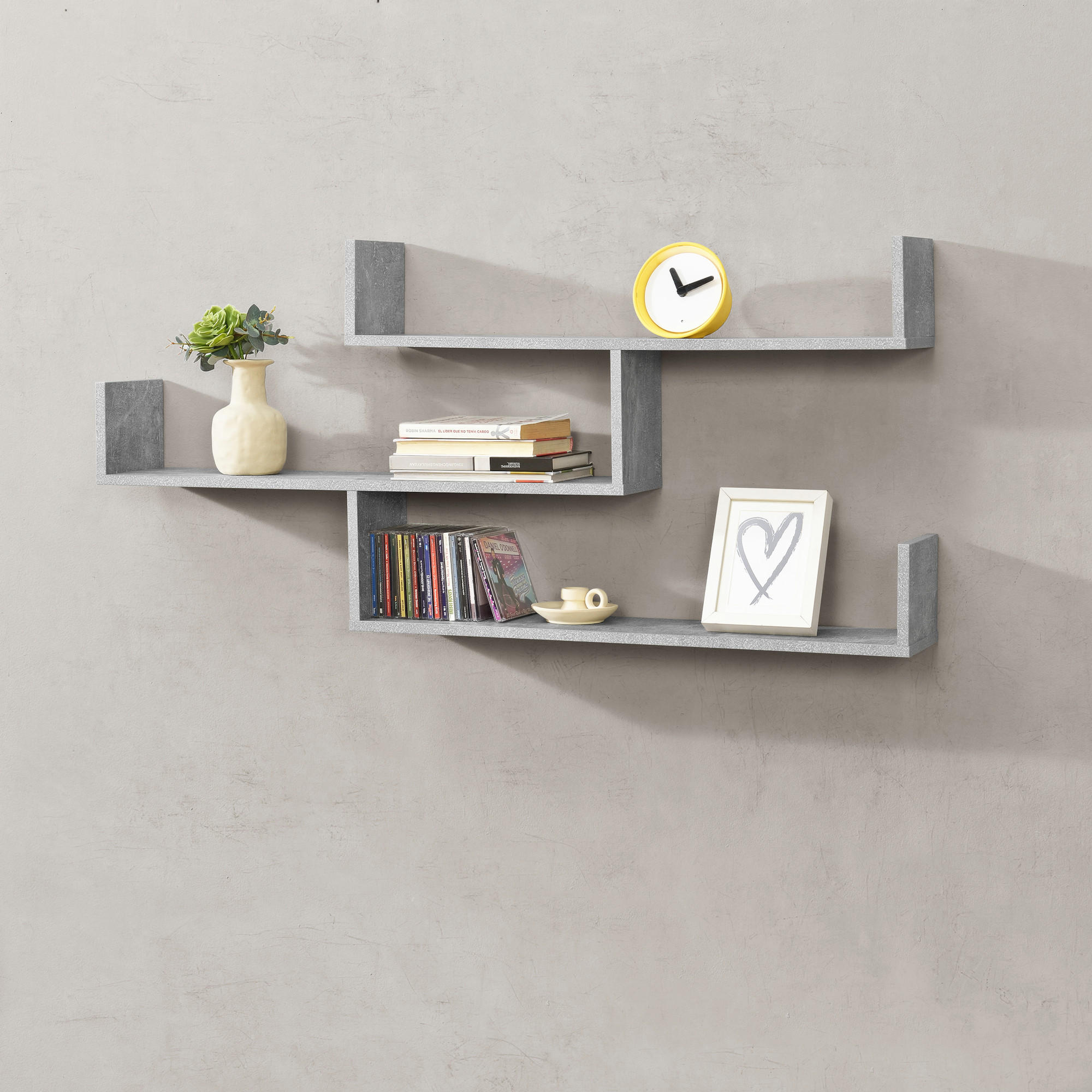 WANDREGAL Grimstad - Grau, Holzwerkstoff (119/55/18cm) - [en.casa]