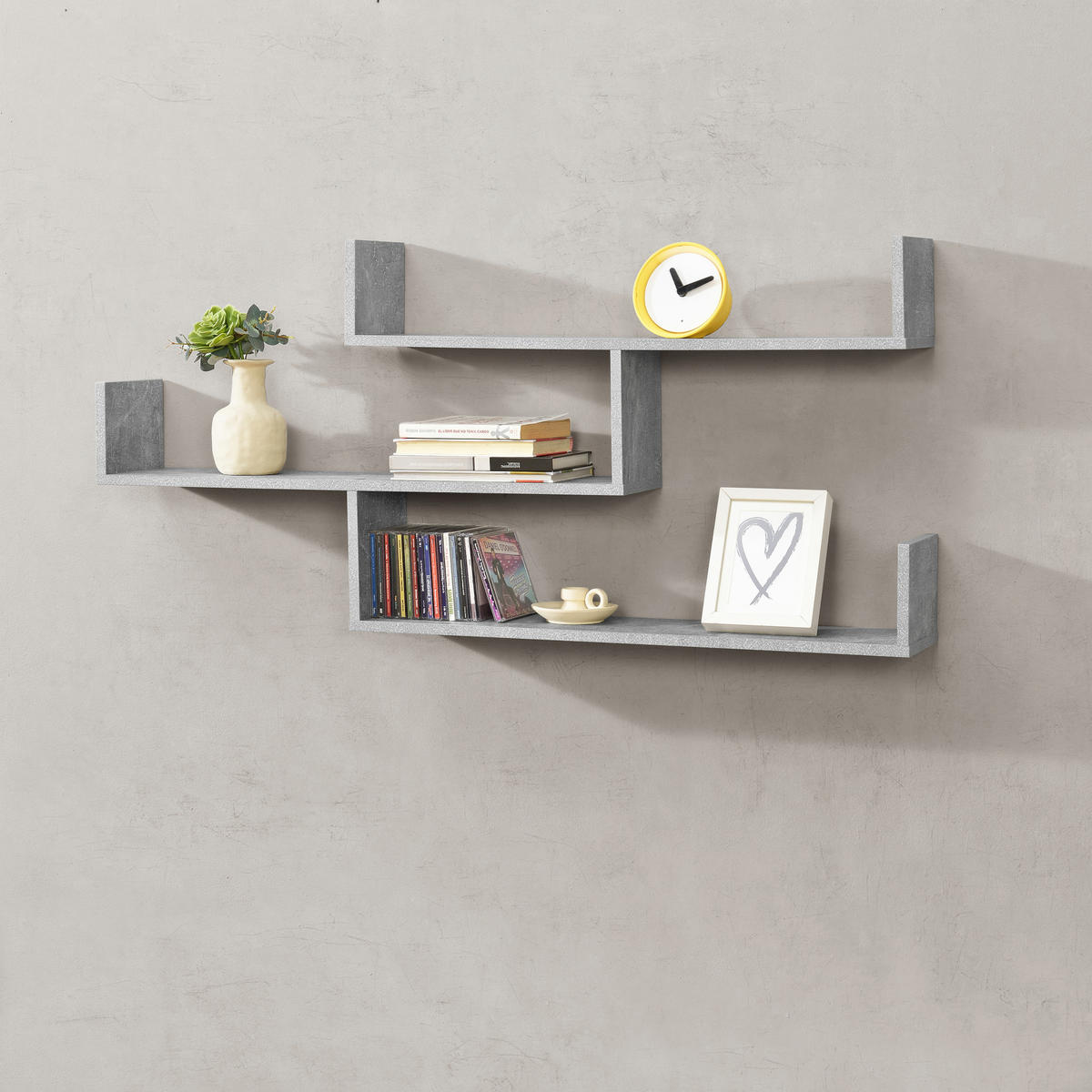 WANDREGAL Grimstad - Grau, Holzwerkstoff (119/55/18cm) - [en.casa]