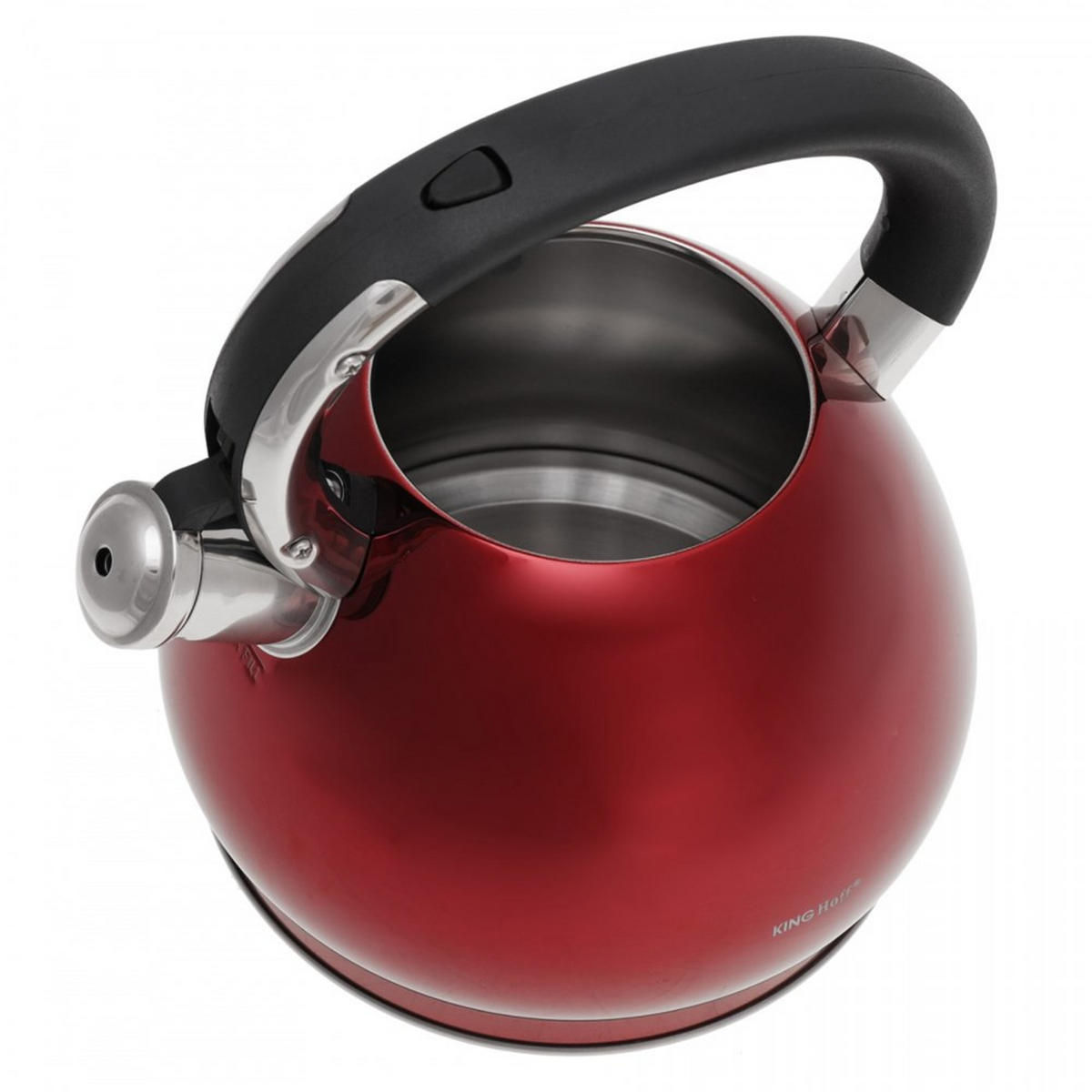 WASSERKESSEL Rot 25/27/30 cm KH1212 - Rot, Metall (25cm) - Kinghoff 