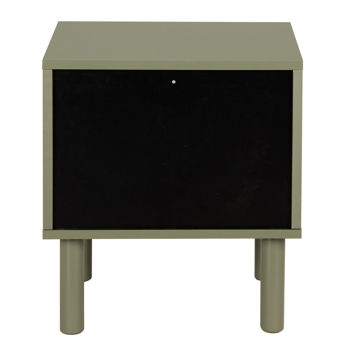 NACHTKOMMODE - Teilmassivholz - Olivgrün, Holzwerkstoff/Metall (48/55/40cm) - home24