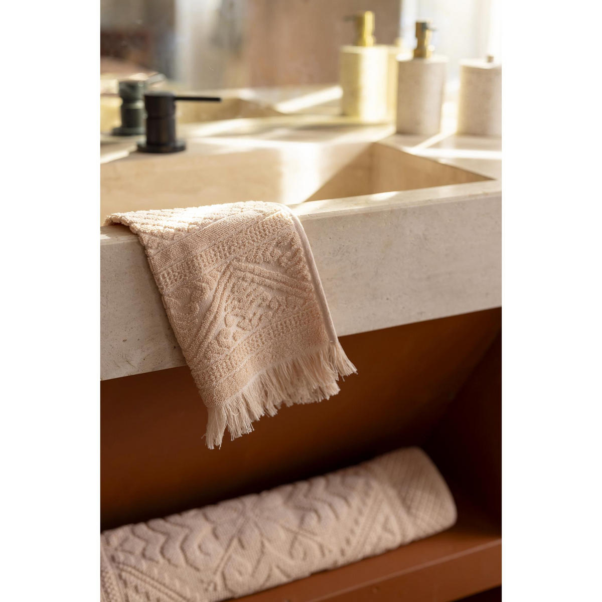 GÄSTEHANDTUCH Zoé puder 30 x 50 cm - Hellrosa, Textil (30/50cm) - Vivaraise