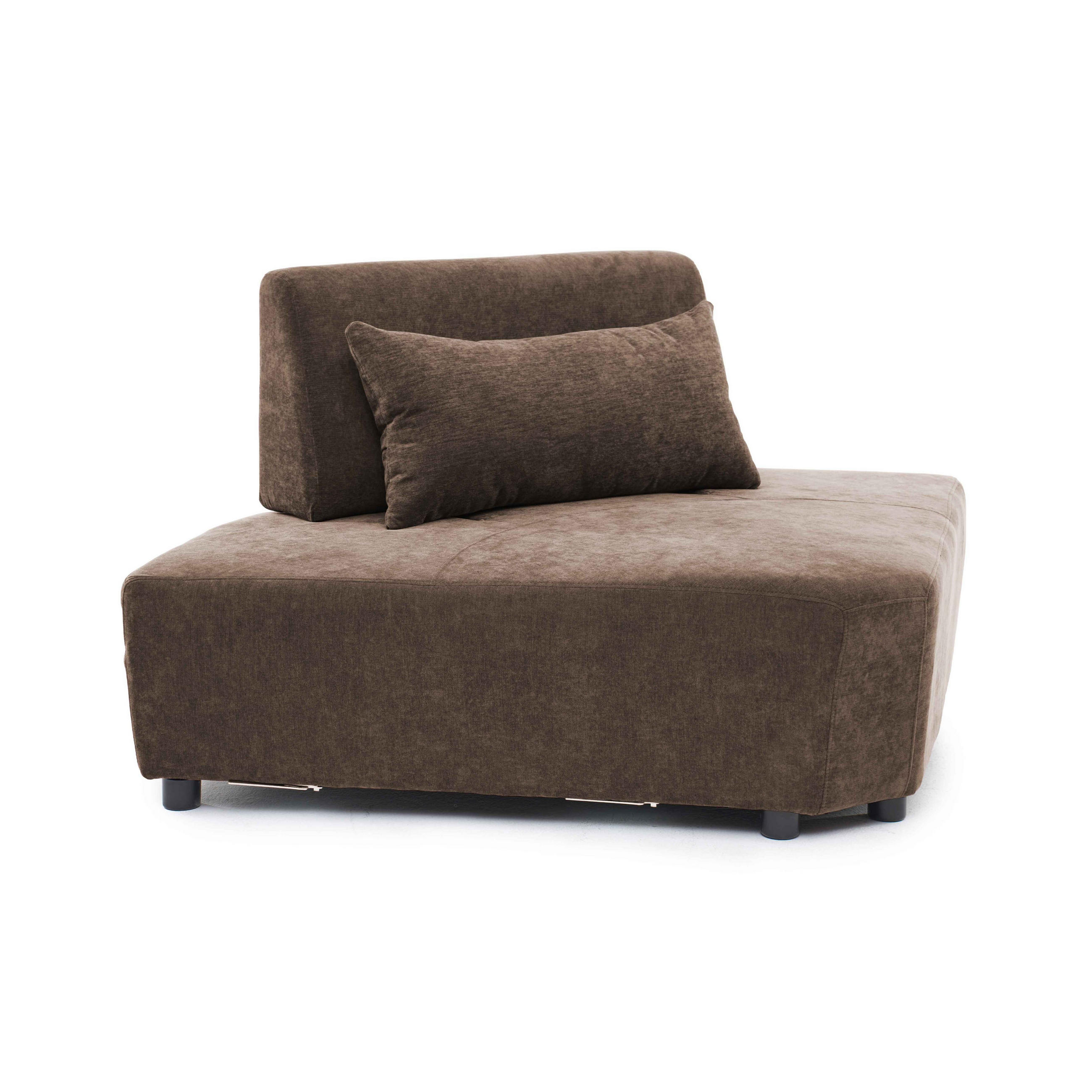 ECKSESSEL, Schokolade - Braun, Textil (170/82/117cm) - Oviala