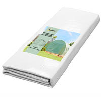 GEWÄCHSHAUSFOLIE 3 x 4 m, wasserdicht Polyethylenfolie mit Rolltür, 8 Fenster - Grün, Kunststoff (300/200/400cm) - Outsunny