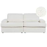 3-SITZER-SOFA Bouclé cremeweiß Alla - Weiß, Textil (208/86/112cm) - Beliani