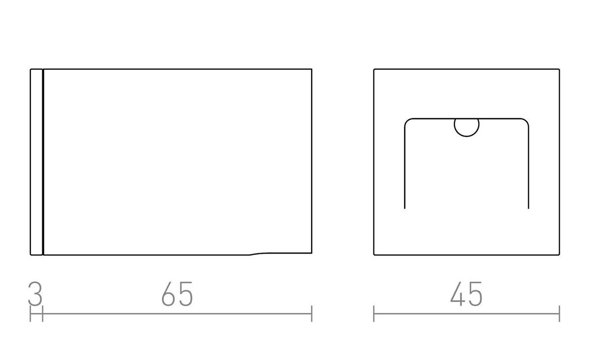 EINBAULEUCHTE AMARO Weiß 3 W - Weiß, Metall (45/45/4.5cm) - Rendl