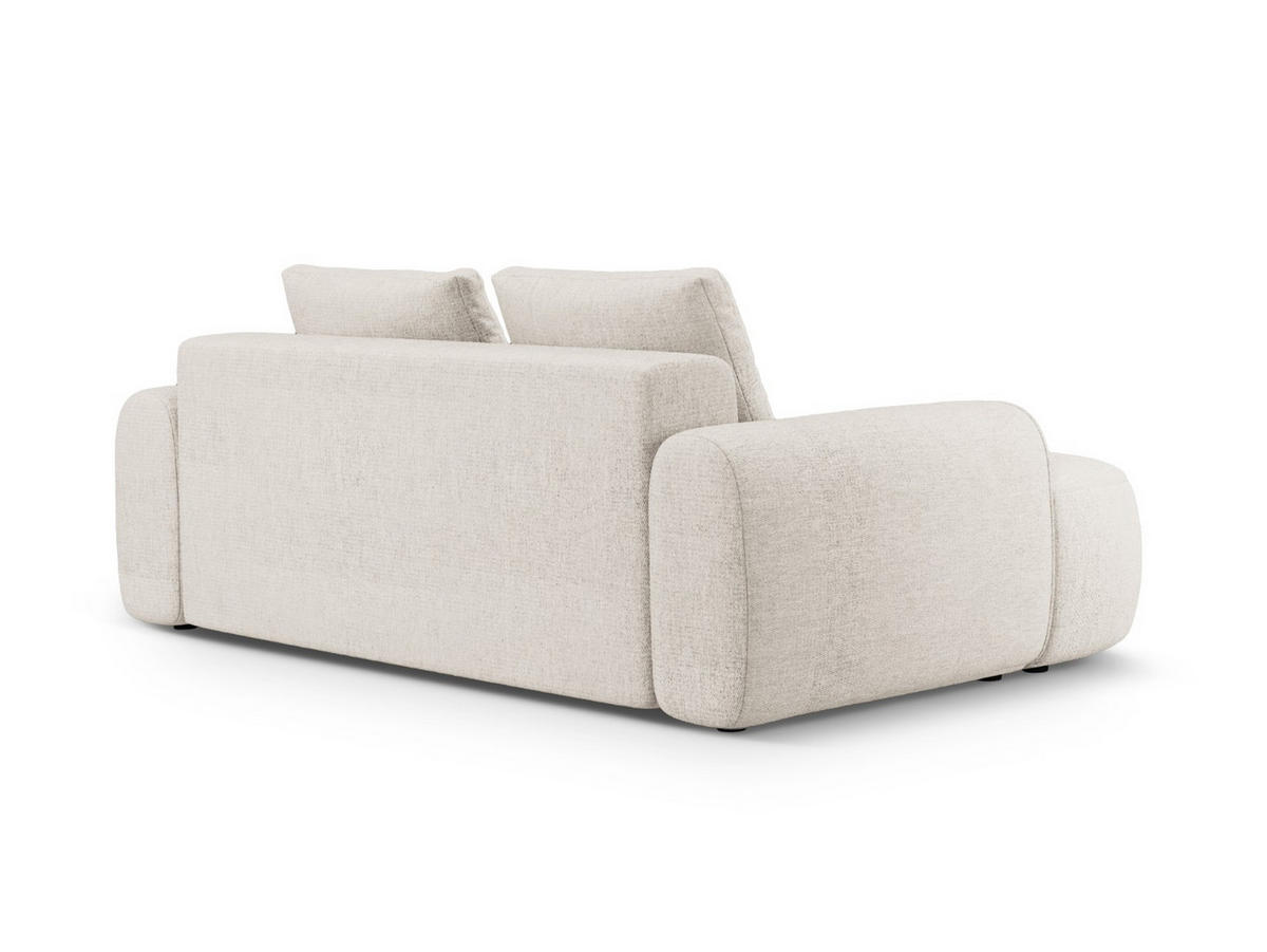SOFA Linz aus strukturiertem Stoff beige 3 Sitzplätze - Beige, Textil (100/84/200cm) - Cosmopolitan Design