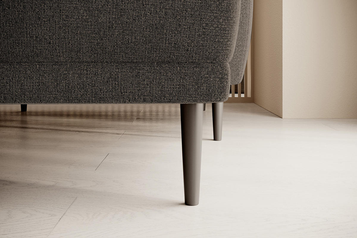 ECKSOFA BONO Stilvolles Sofa mit Schlaffunktion, Robuste Holzfüße, Elegante Armlehnen, Tiefe Sitzfläche 226x164x88cm, Linke, Hellbraun - Hellbraun, Holz/Textil (164/226cm) - DomoHome