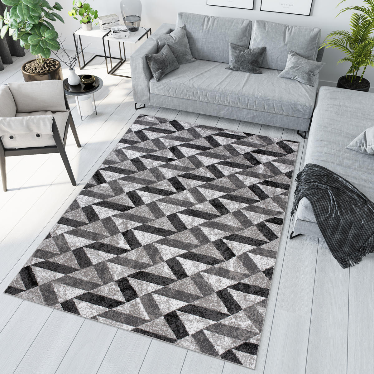 TEPPICH MAYA Creme Zig Zag Geometrisch 160/220 cm - Creme, Textil (160/220cm) - Tapiso