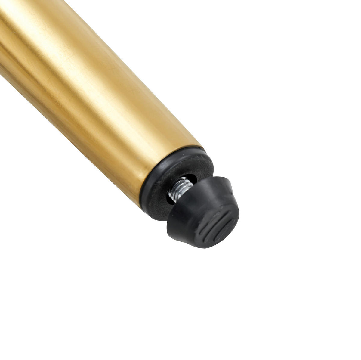 BARHOCKER drehbar Schwarz mit Goldakzenten Metall PU-Leder - Schwarz, Metall (44/92/44cm) - Meubliv