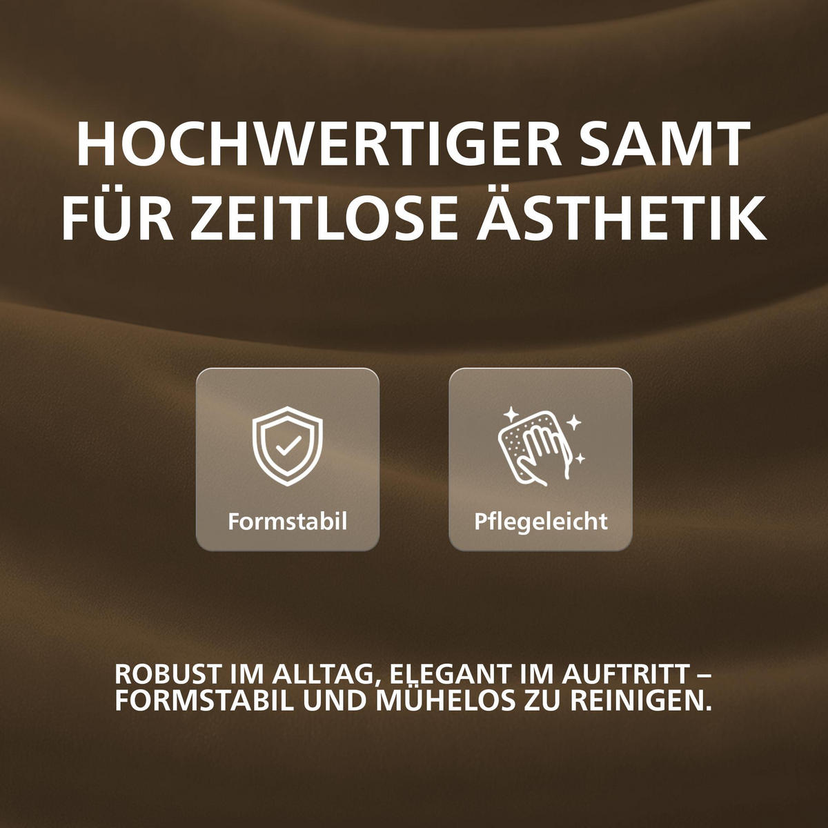 ESSZIMMERSTUHL Samt Braun - Schwarz/Braun, Textil/Metall (54/83/61cm) - CLP