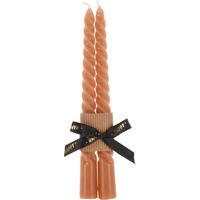 KERZEN Twisted 20 cm 2er-Set - Braun, Paraffin (2/20/2cm) - Home Styling Collection