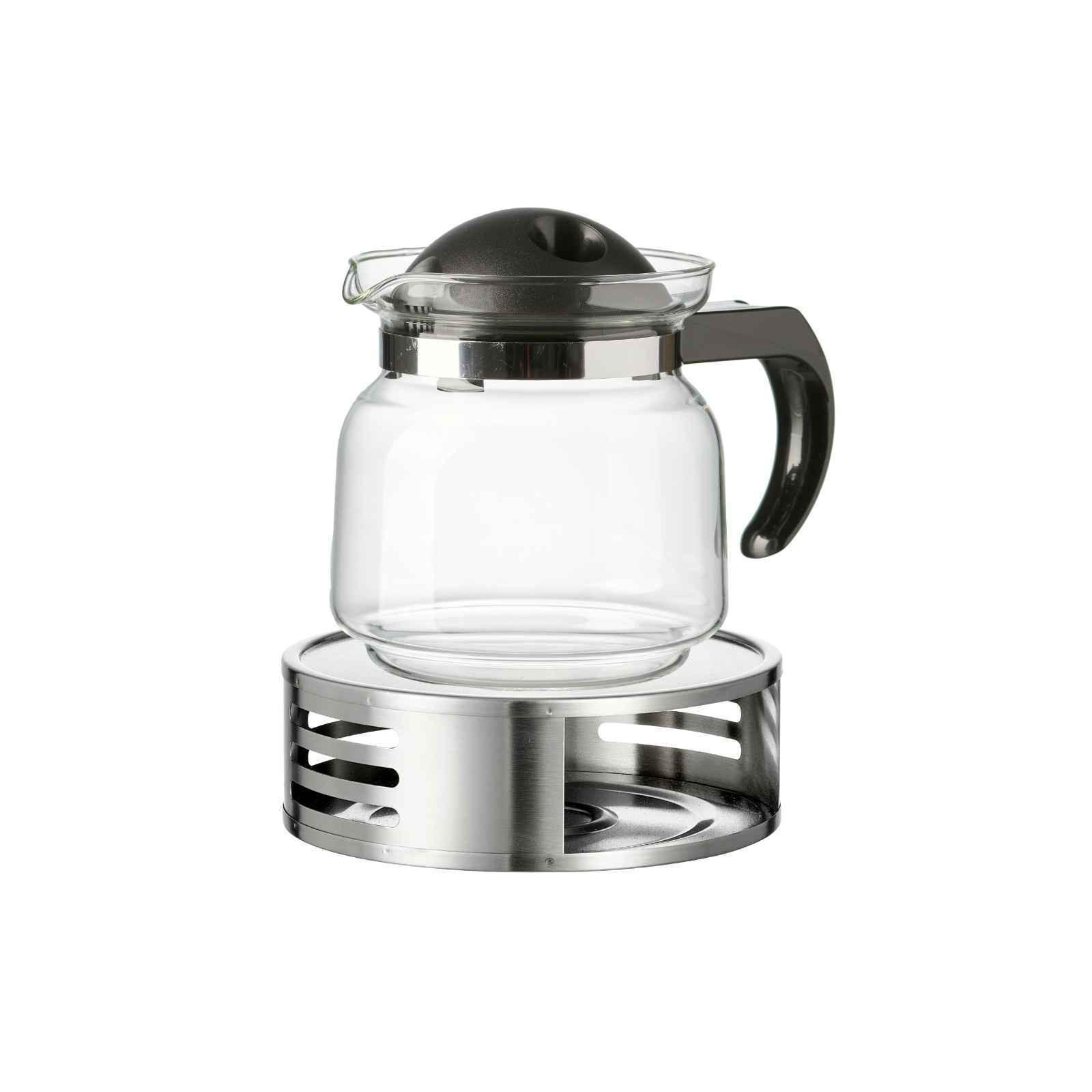 TEEKANNE MIT STÖVCHEN Ravenna transparent 800 ml 2er Set - Transparent, Glas/Metall (0.8L) - Ritzenhoff Breker