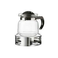 TEEKANNE MIT STÖVCHEN Ravenna transparent 800 ml 2er Set - Transparent, Glas/Metall (0.8L) - Ritzenhoff Breker