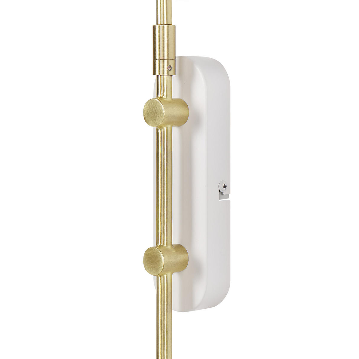 WANDLAMPE Weiß/Gold Sissa - Goldfarben/Weiß, Metall (20/44/35cm) - Beliani