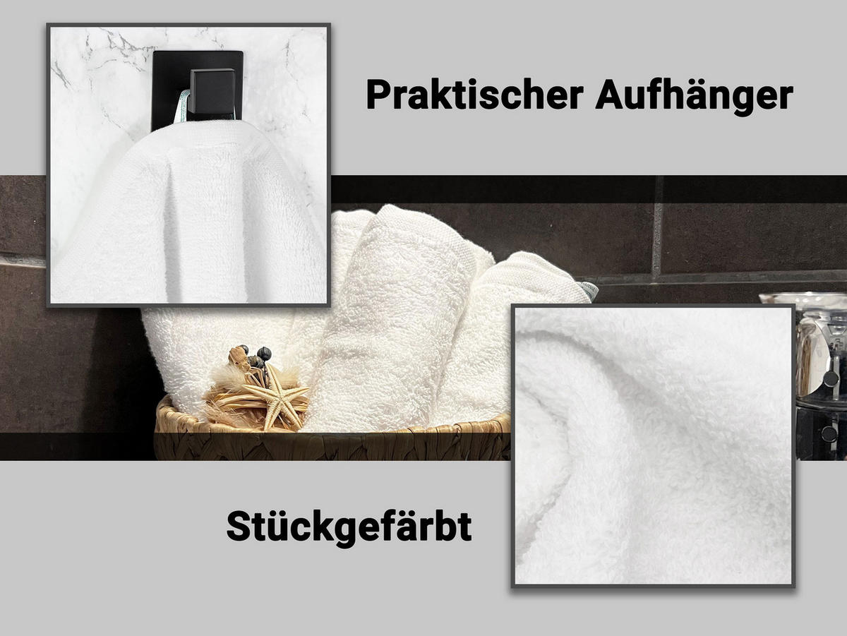 SEIFTÜCHER, 10er-Set, 30x30 cm, 100% Baumwolle, Weiß - Weiß, Textil (30/30cm) - Zollner