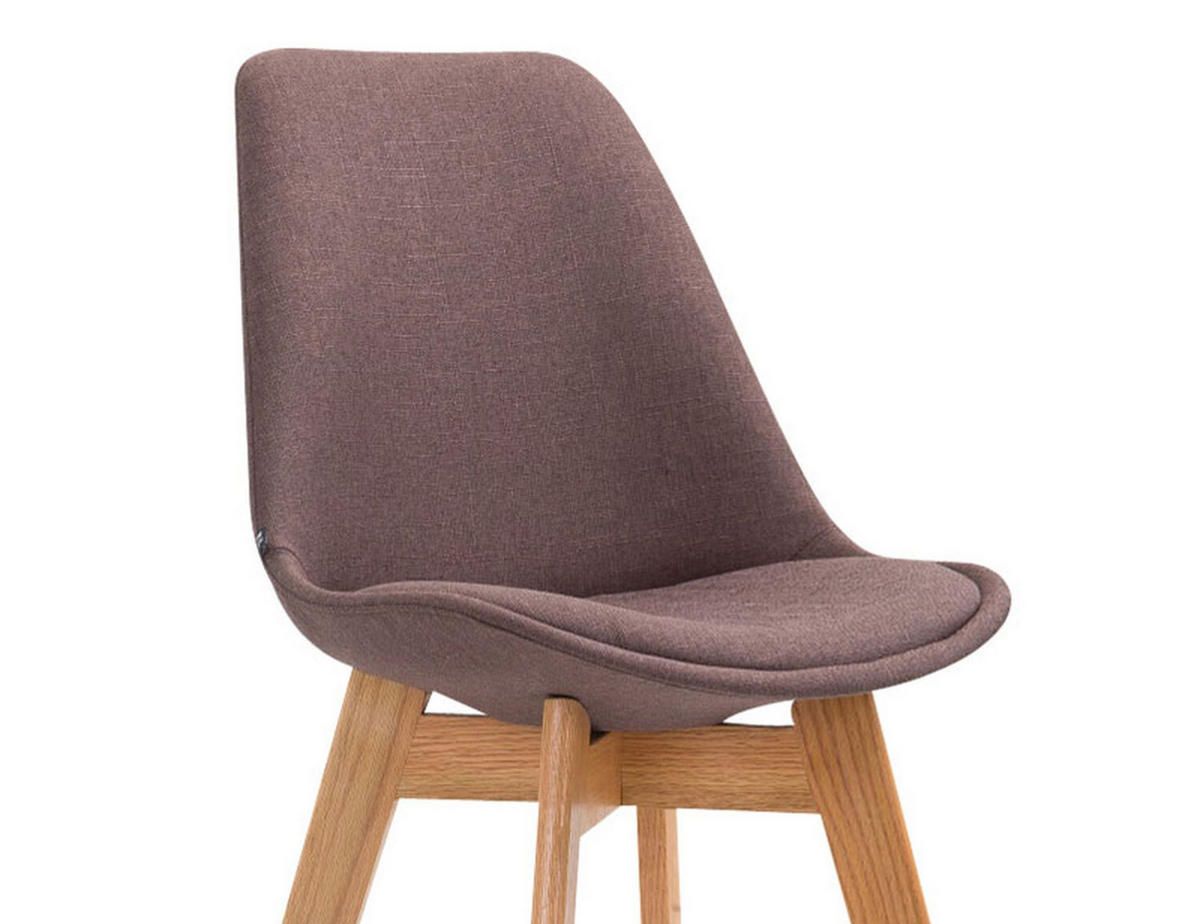 BARHOCKER 2er Set Meta Stoff natura braun - Braun, Holz/Textil (48/112/56cm) - TPFLiving