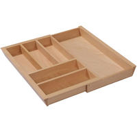BESTECKEINSATZ Buche massiv Natur verstellbar 40–60 cm ausziehbar - Buchefarben, Holz (55/5/47cm) - Livingpoint24
