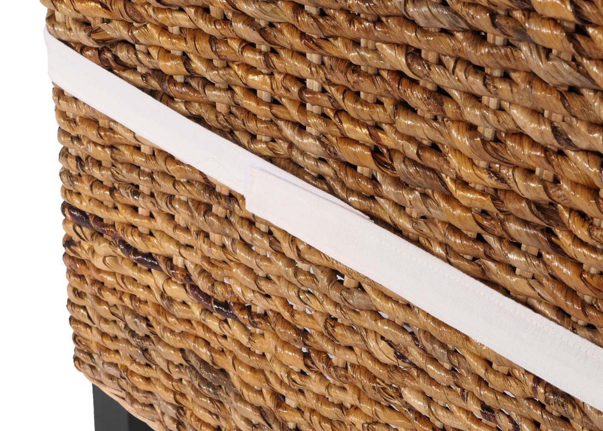 ESSZIMMERSTUHL 2er-Set Korbstuhl Stuhl Malibu Bananengeflecht 96x46x41cm Sitzhöhe 46cm dunkel mit Kissen - Dunkelbraun, Kunststoff (46/96/41cm) - CHEFGASTRO