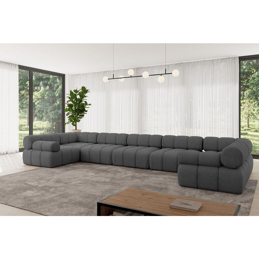 Thumbnail - Altdecor Wohnlandschaft, Grau, Textil, 8-Sitzer, U-Form, 475x70x190 cm, Wohnzimmer, Sofas & Couches, Wohnlandschaften, W...