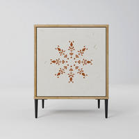 SIDEBOARD DAILY HARMONY, Eichefarben, 57,5x42x72,5 cm, Schwarze Metallfüße - Eichefarben/Multicolor, Holzwerkstoff/Metall (57.5/72.5/42cm) - SpaceRebels