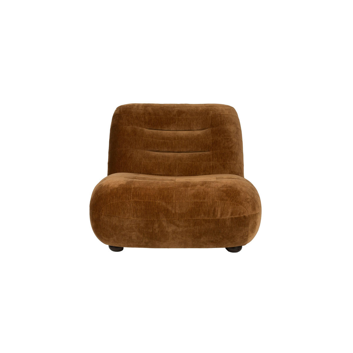 SESSEL Wyatt Samt Cognac Braun - Braun, Kunststoff (87/70.5/101cm) - Dutchbone