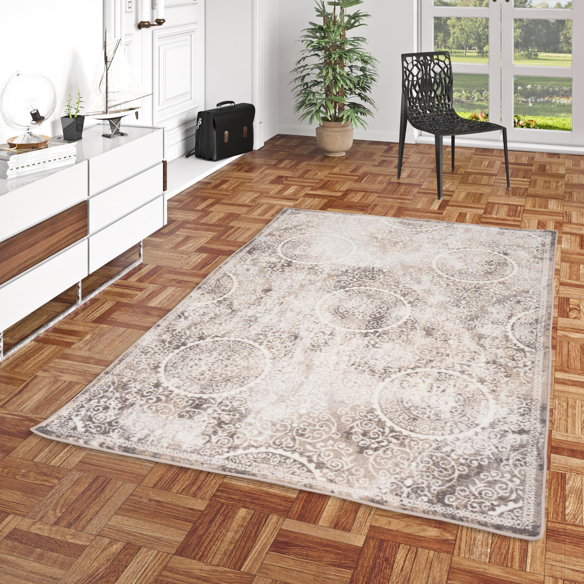 DESIGNER TEPPICH TAWIRA VINTAGE KLASSIK BAROCK - Beige, Textil (80/150cm) - Pergamon