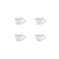 TASSEN Pure 120ml - 4er-Set - Schneeweiß - Weiß, Keramik (0.12L) - Björn