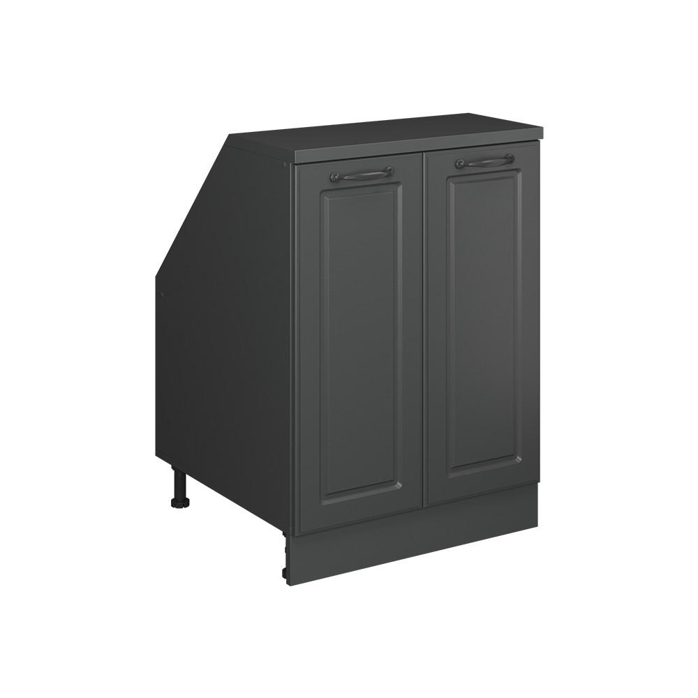 ŠIKMÁ SKŘÍŇ Rion Antracitový venkovský dům 60 x 81.6 cm se 2 dveřmi, korpus skříně hloubka 60 cm - antracitová, kompozitní dřevo (60/83.8/60cm) - Vicco