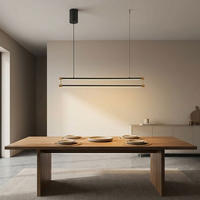 HÄNGELEUCHTE Aluminium schwarz-gold, LED - Schwarz, Metall (84/9/150cm) - Globo Lighting