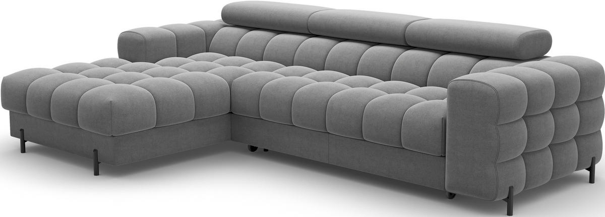 ECKSOFA FELRO mit Schlaffunktion, Bettkasten & verstellbaren Kopfstützen – Modernes Premium-Ecksofa in L-Form - Anthrazit, Kunststoff (285/181cm) - Wohnideebilder