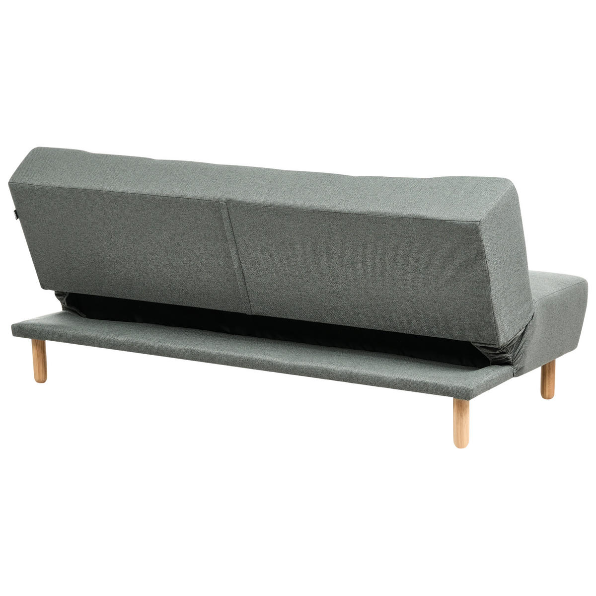 SCHLAFSOFA 3-Sitzer Stoff Grün Alsten - Grün, Textil (183/80/79cm) - Beliani