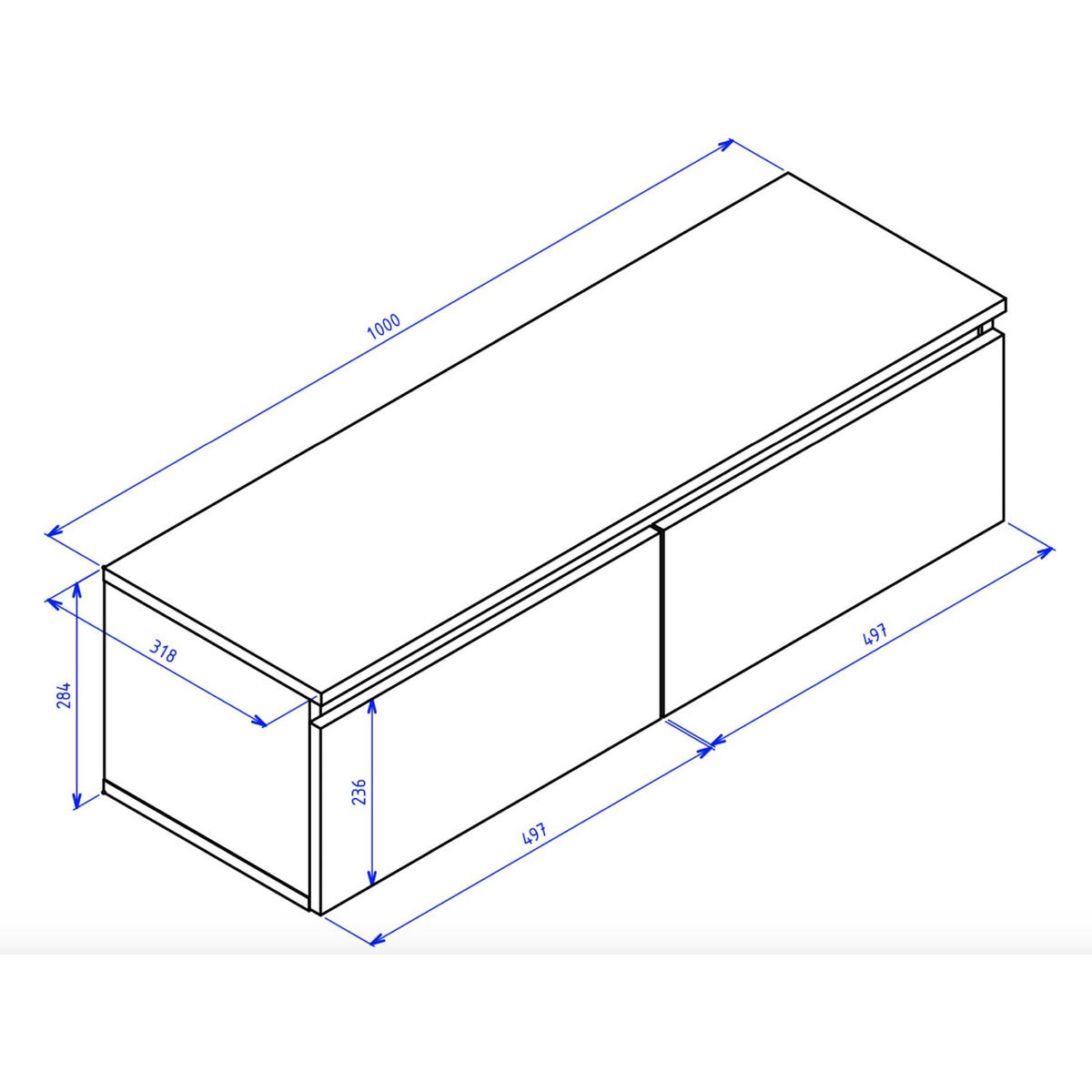TV-LOWBOARD Bemmi Greige 100/28/32 cm - Kaschmir, Holzwerkstoff (100/28.4/31.8cm) - Selsey