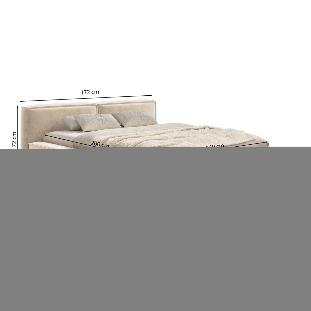 POLSTERBETT Tilves Slim Braun 140x200 cm - Schwarz/Braun, Kunststoff/Textil (140/200cm) - Selsey