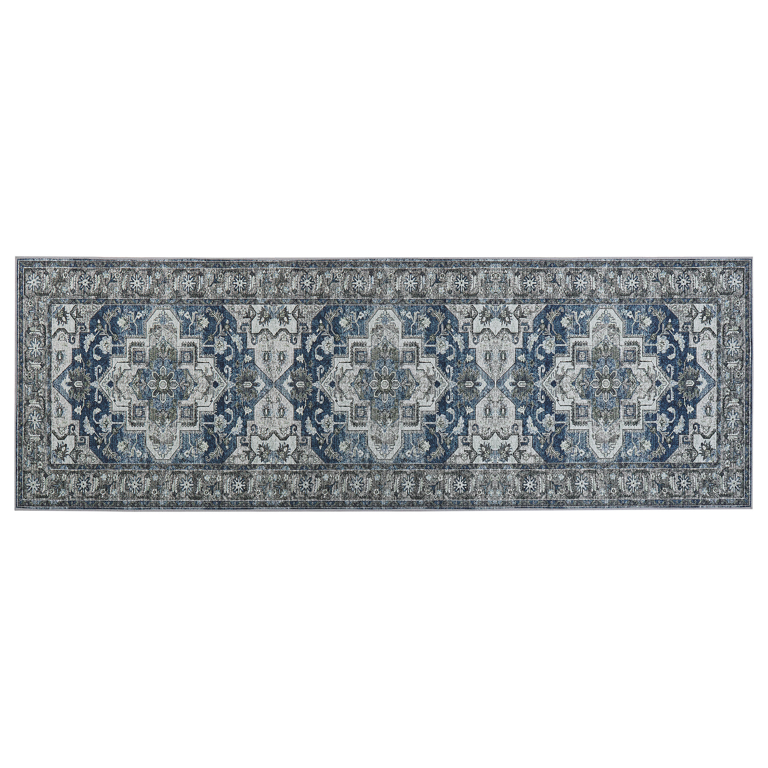 TEPPICHLÄUFER Kottar 240/80 cm - Grau, Kunststoff (80/240cm) - Beliani