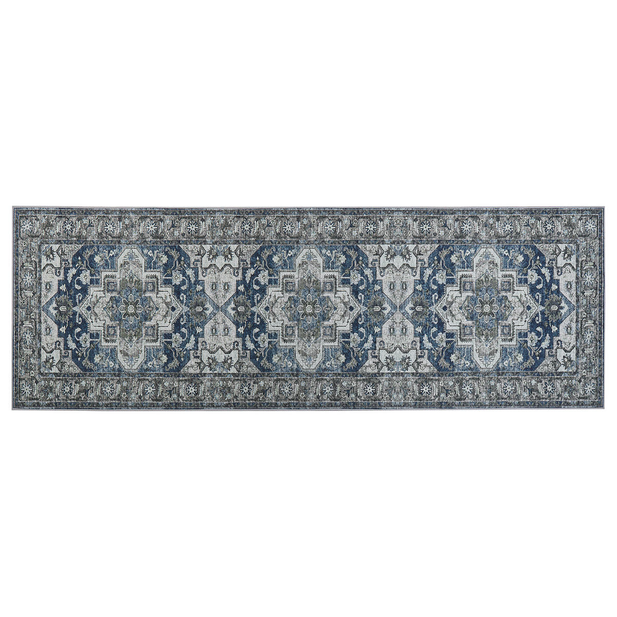 TEPPICHLÄUFER Kottar 240/80 cm - Grau, Kunststoff (80/240cm) - Beliani