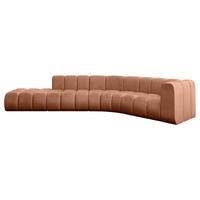 ECKSOFA modulares Sofa Tilmo-L1 - 399x194x70 cm Apricot - Koralle, Holzwerkstoff/Textil (399/194cm) - ALTDECOR