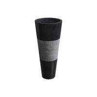 STANDWASCHBECKEN aus Marmor - Schwarz - 40 x 40 x 90 cm - PULOA - Schwarz, Stein (40/90/40cm) - Vente-Unique