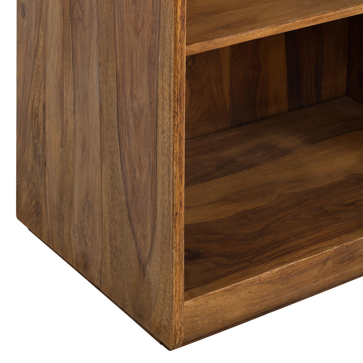 REGAL - Sheesham massiv - Sheeshamfarben, Holz (102/180/40cm) - home24