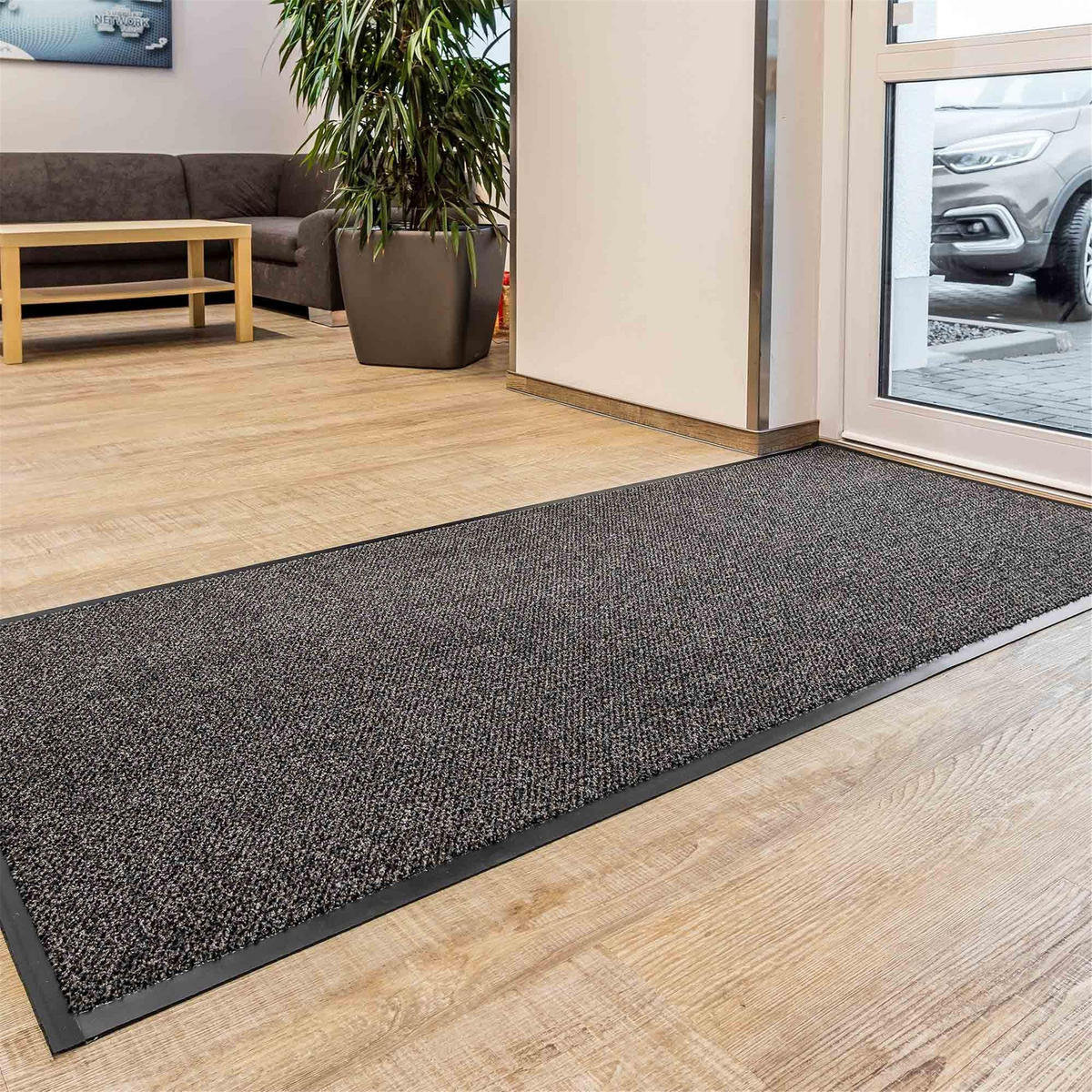SAUBERLAUFMATTE INDOOR GRAPHIT - Beige, Textil (130/200cm) - Astra
