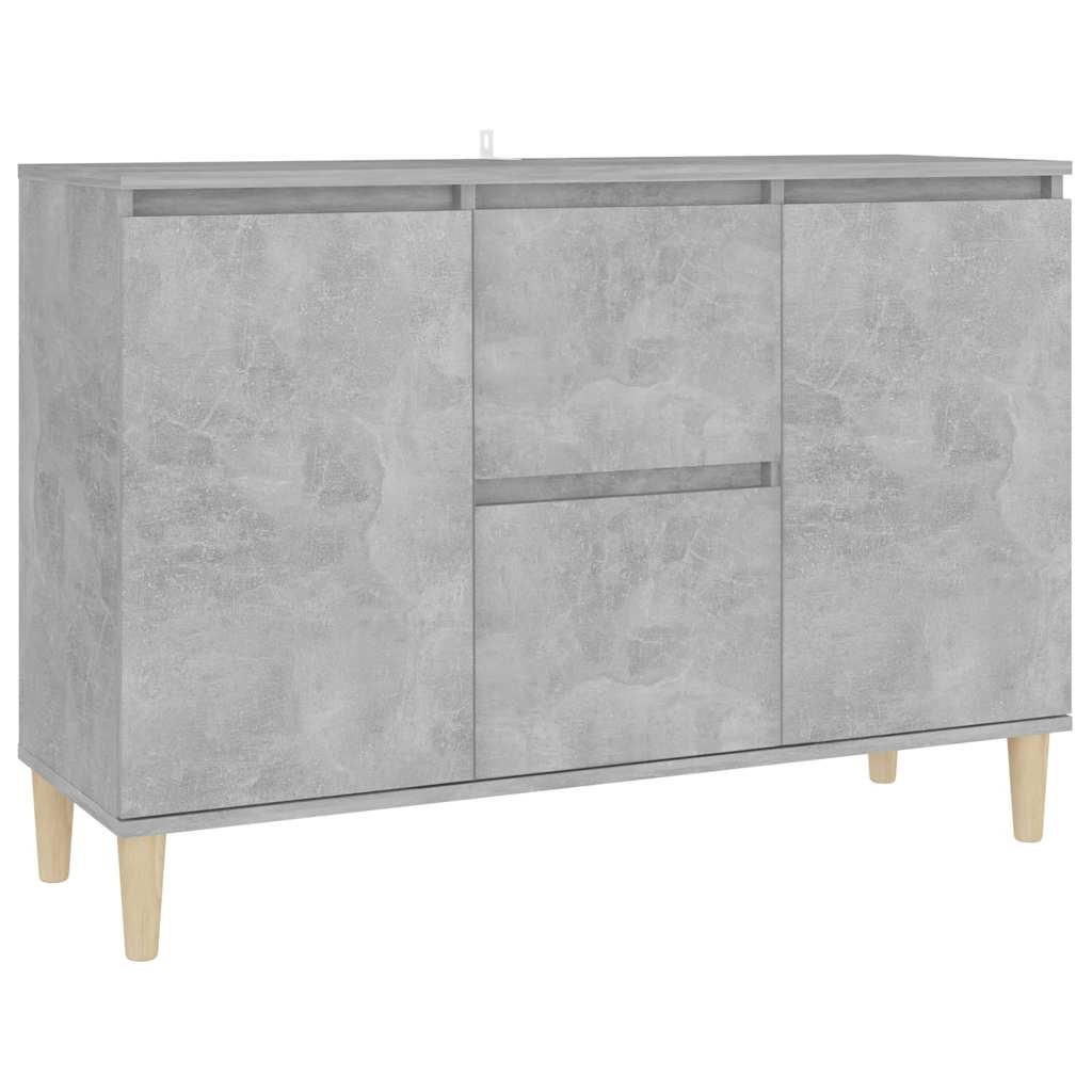 SIDEBOARD mit 2 Schubladen, 2 Türen 103,5/35/70 cm aus Holzwerkstoff Betongrau - Hellgrau/Grau, Holz (103.5/70/35cm) - vidaXL