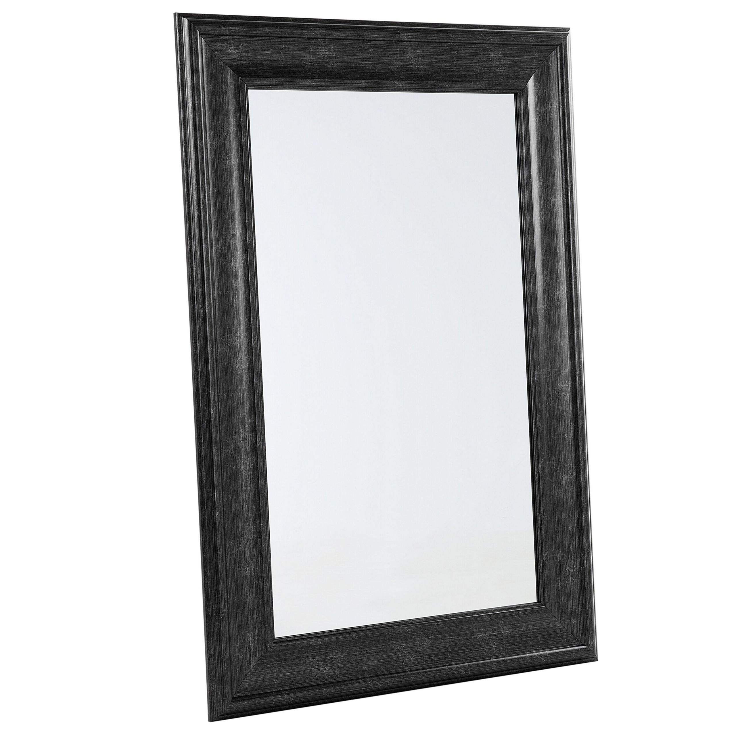 WANDSPIEGEL schwarz rechteckig 60/90 cm Lunel - Schwarz, Kunststoff (60/90/3cm) - Beliani