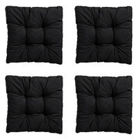 SITZKISSEN Panama 47/47 cm 4er-Set - Schwarz, Textil (47/8/47cm) - Madison