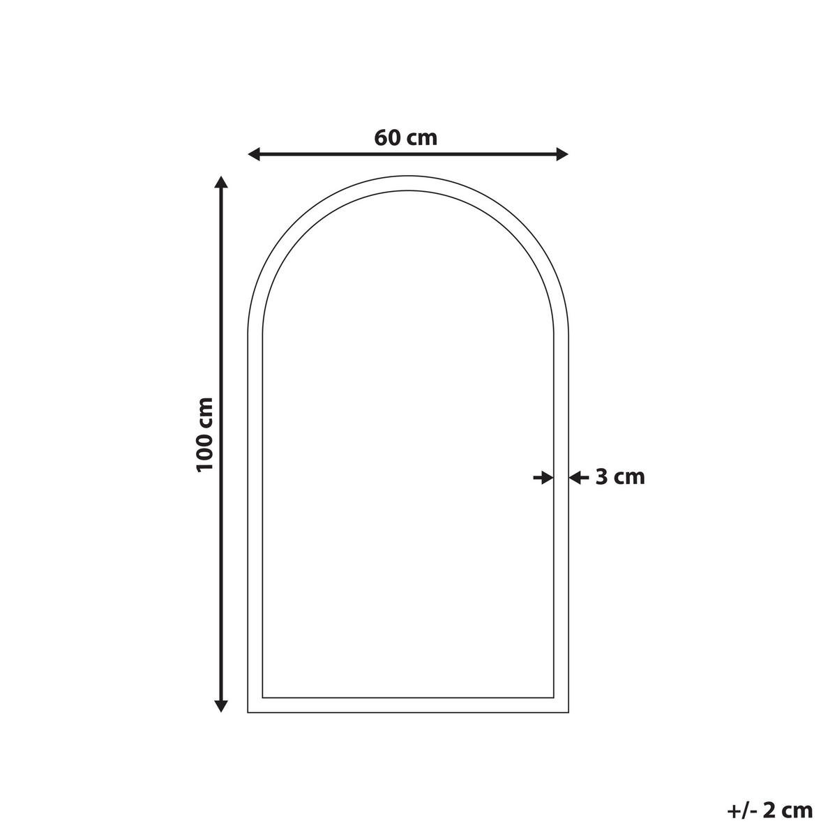 LED-BADEZIMMER-SPIEGEL 60/100 cm Grün Suin - Grün, Glas (60/100/2cm) - Beliani