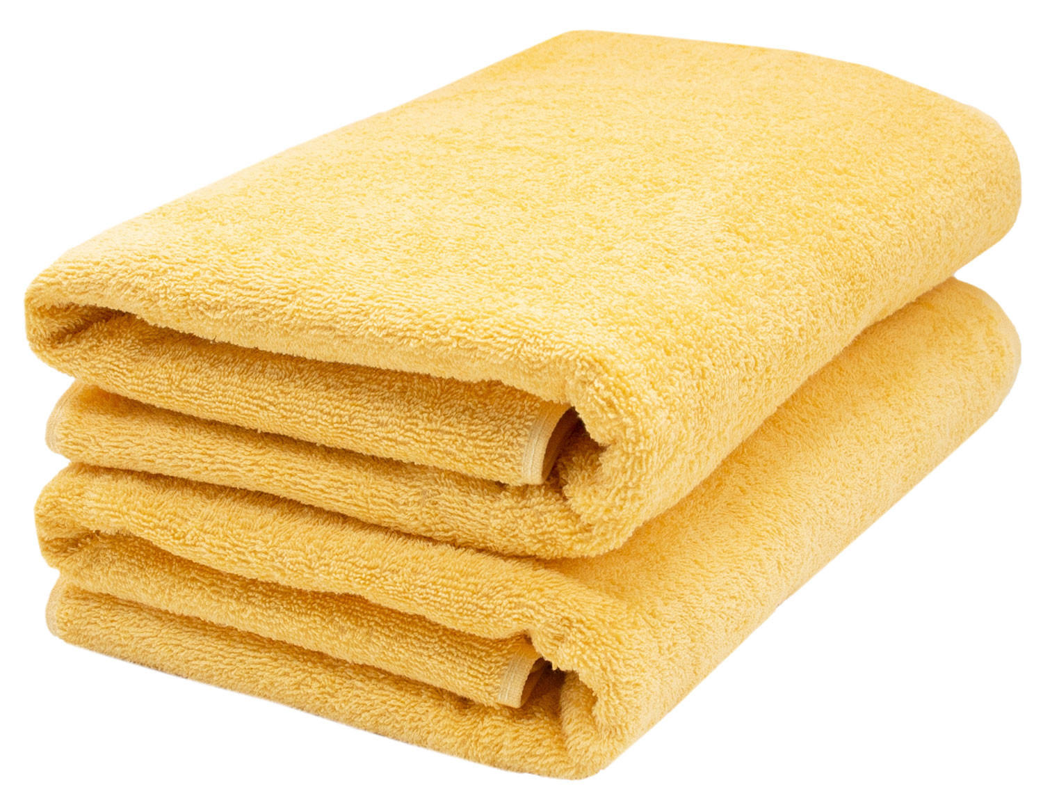 SAUNATUCH, 2er-Set, 70x200 cm, 100% Baumwolle, Gelb - Gelb, Textil (70/200cm) - Zollner