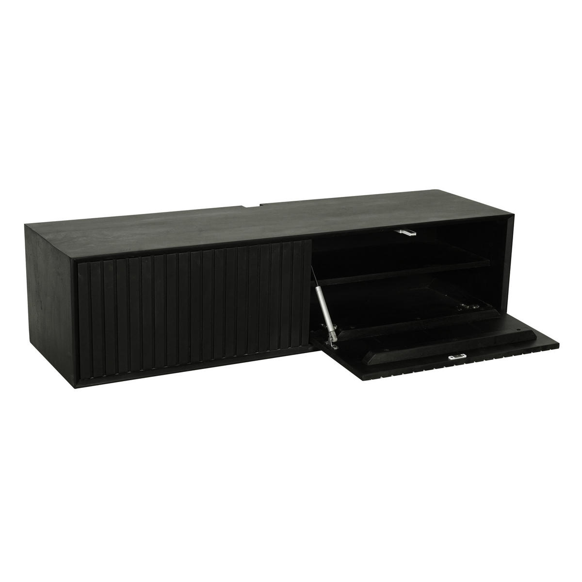 LOWBOARD Dimora Mangoholz 120 cm / 35 cm Schwarz - Schwarz, Holz (120/30/35cm) - Villa Möbel