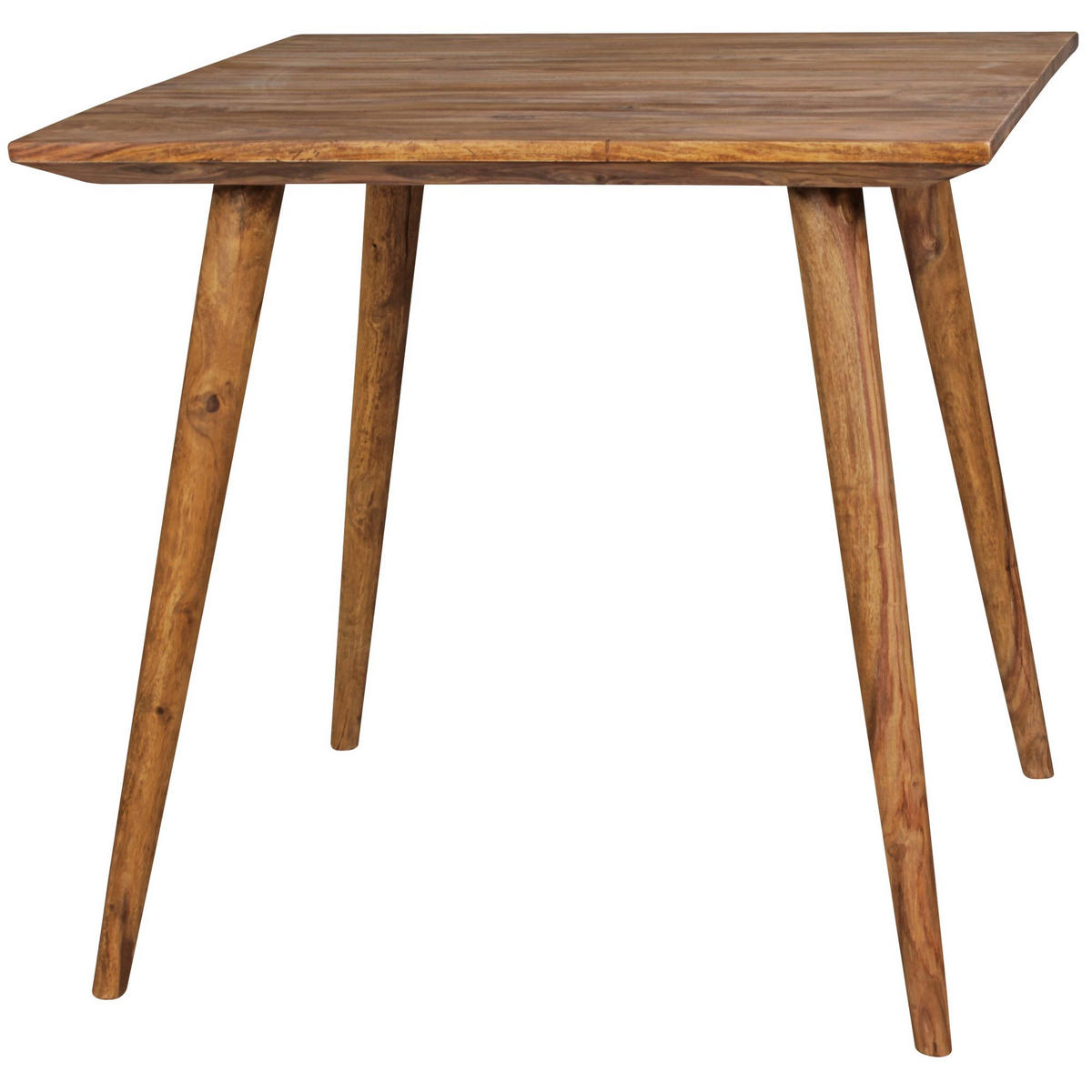 ESSZIMMERTISCH – Massivholz Braun 80x80x76 cm Retro Landhausstil - Braun, Holz (80/80/76cm) - KADIMA DESIGN