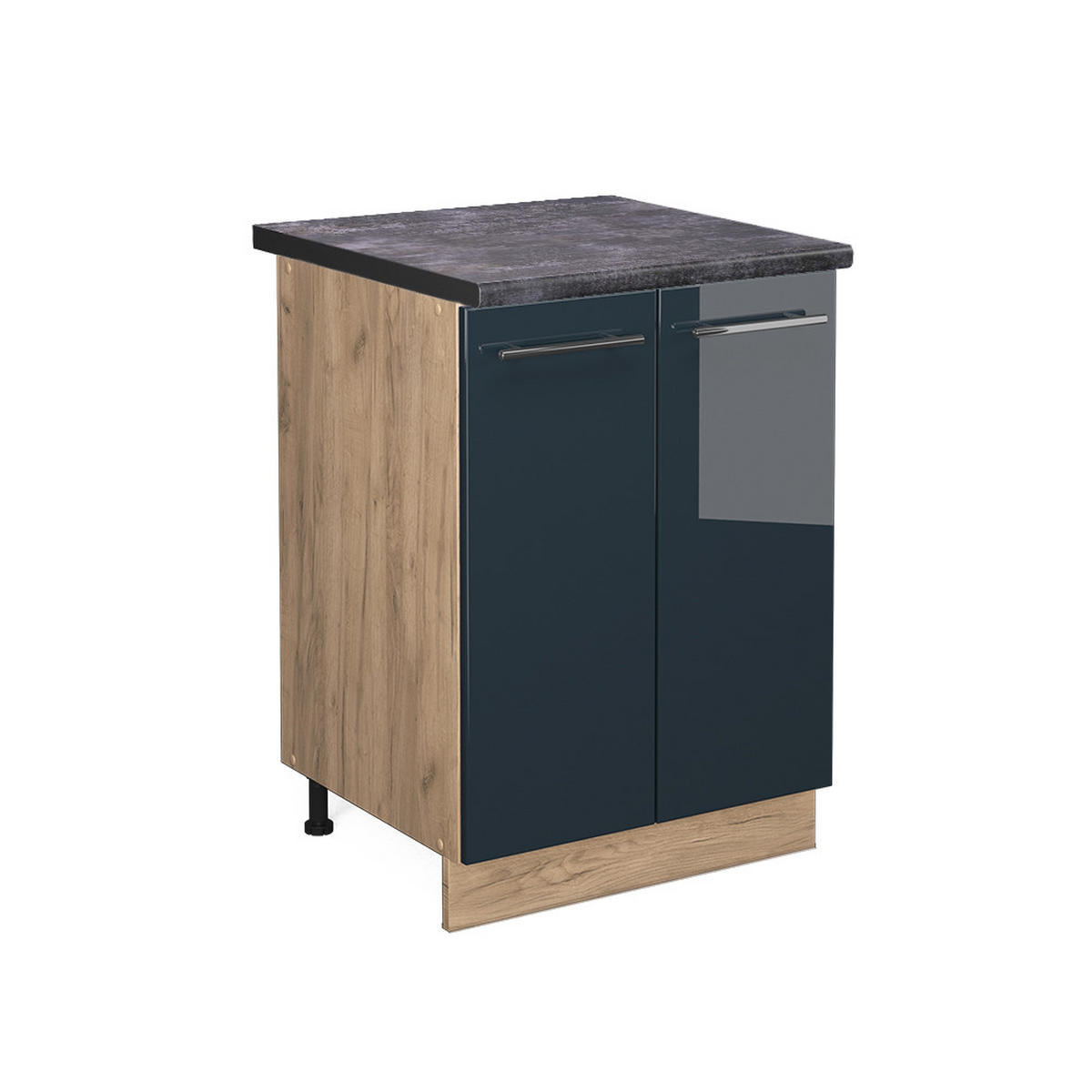 Honigeiche/Dunkelblau, Holzwerkstoff (60/82/60cm) - Vicco