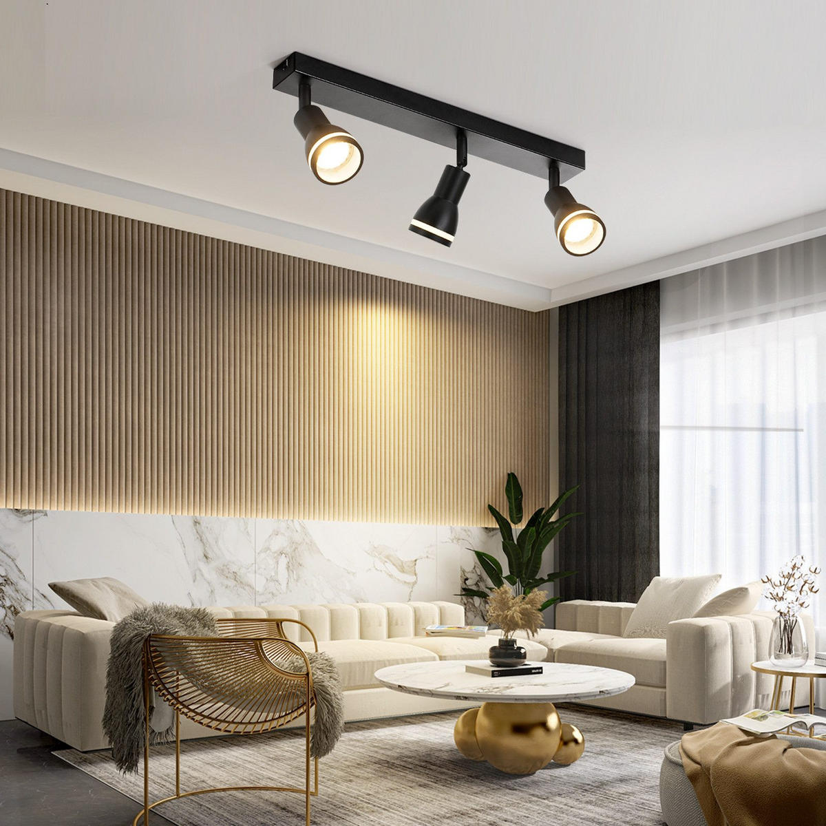 STRAHLER Erstaunlich 3-flammig 42/5.5/15.7 cm - Schwarz, Metall (42/5.5/15.7cm) - ZMH